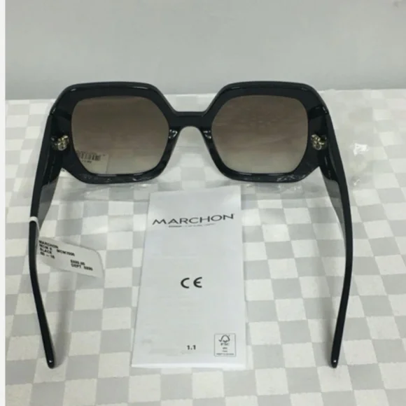 MCM709S GEOMETRIC SUNGLASSES Black 60MM NWT $330 display picture 3